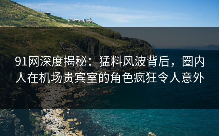 91网深度揭秘：猛料风波背后，圈内人在机场贵宾室的角色疯狂令人意外